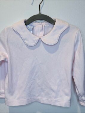 bella bliss Light Pink Peter Pan Collar Long Sleeve Tee